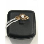 A 9ct gentleman's diamond solitaire