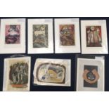 A quantity of unframed prints after Braque & Chagall,