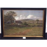 Charles Brooke Branwhite (1851-1929): A panoramic landscape, watercolour, signed lower right,
