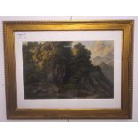 A 19th century landscape watercolour in the manner of John Glover, probably a Tasmanian landscape,