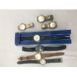 A quantity of watches to inc Tissot, Rotary, Secura,