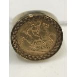 A 1912 half sovereign ring