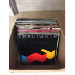 A box of LP records to inc Queen, ELO, Rainbow, ZZ top,