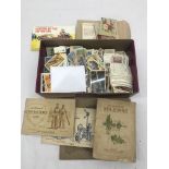A box of cigarette cards to inc albums