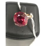 A 14k rhodolite garnet ring CONDITION REPORT: Ring Size: J/K