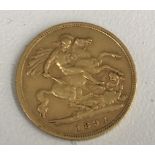 An 1894 London Mint half sovereign