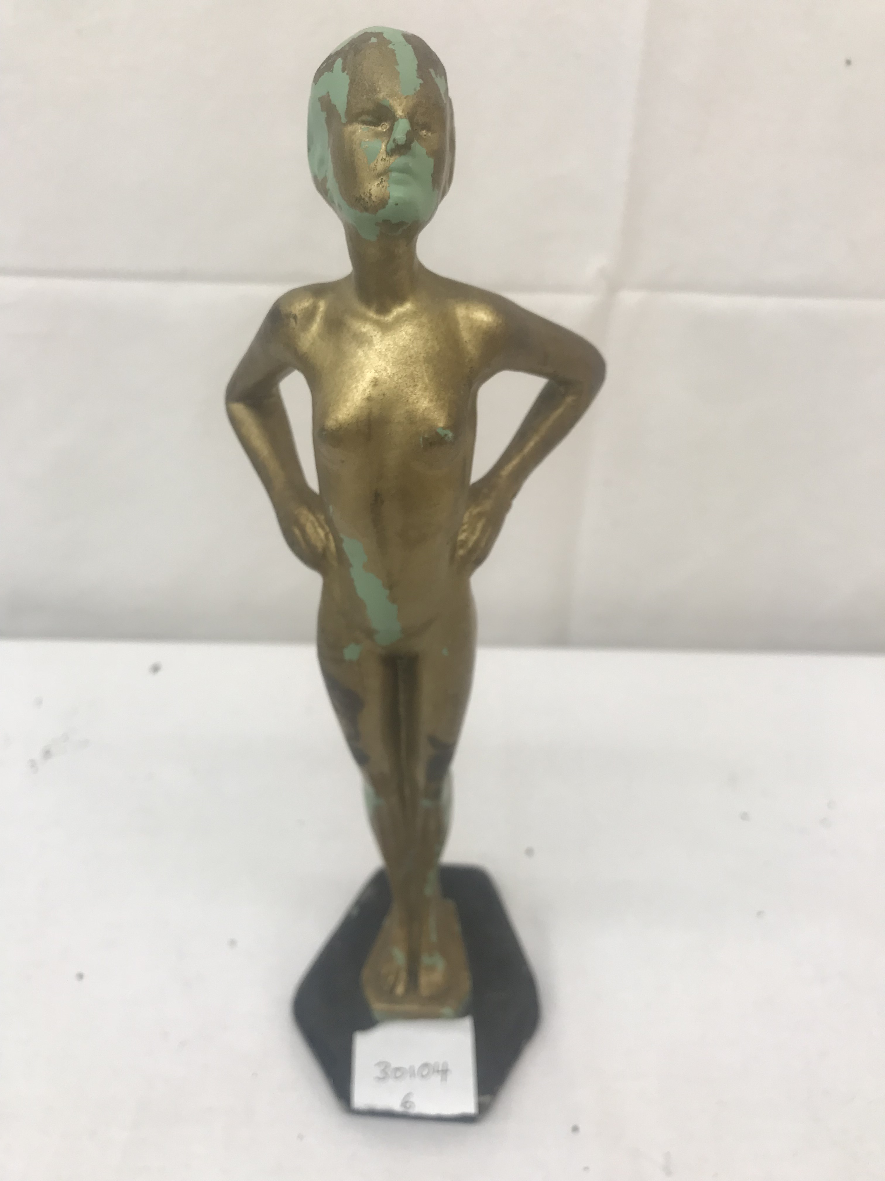 An Art Nouveau figure of a nude