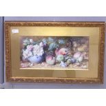 Jabez Bligh (active 1860-1890): A watercolour still life of fruit, signed,