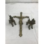 A brass crucifix;