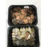 A quantity of World and GB coins