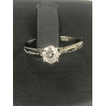 0.45ct I/SI2 Diamond solitaire ring set in 18ct white gold.