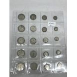 Silver coin sets of Victoria: crowned and veiled head, EVIIR,