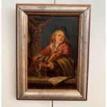 Dutch School: Study of a violinist, oil on panel, signed Verheyden,
