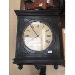 A Seth Thomas wooden square-cased wall clock
