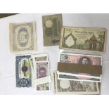 A quantity of bank notes to inc Korean, consecutive numbers 1978,