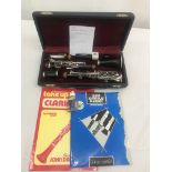 A cased Maripaux King clarinet;