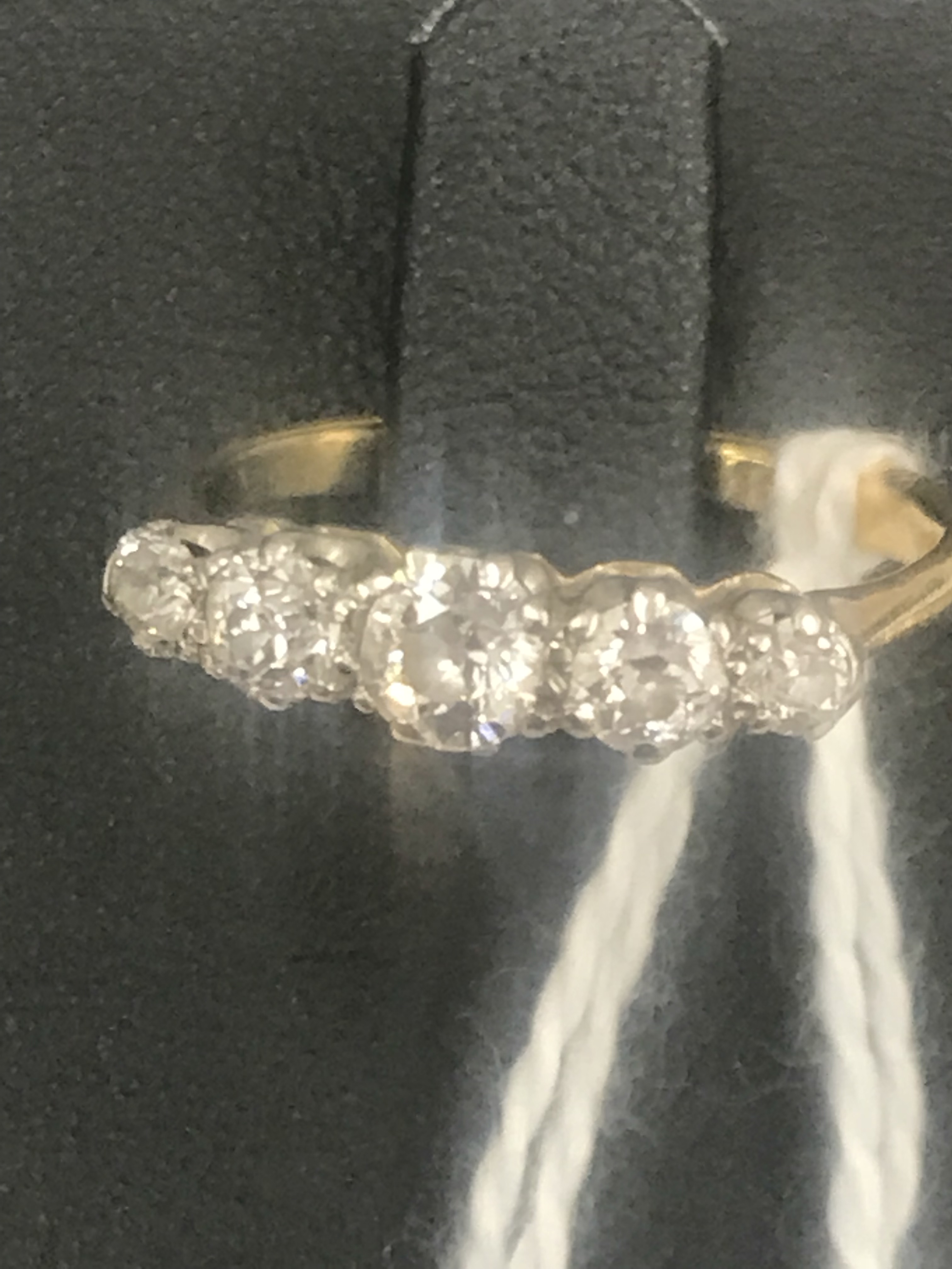 An 18ct diamond five-stone dress ring