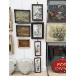 Four Chinese porcelain plaques