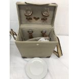 A cased picnic set