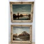 Thomas Kennedy (1900-1981): A pair of oils on canvas depicting rural river landscapes,