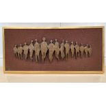 Giovanni Schoeman (1940-1980): A relief sculpture of multiple figures, mounted on board,