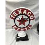 Round Texaco sign on base