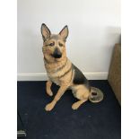 A Country Artists life size figure of a german shepherd by B.