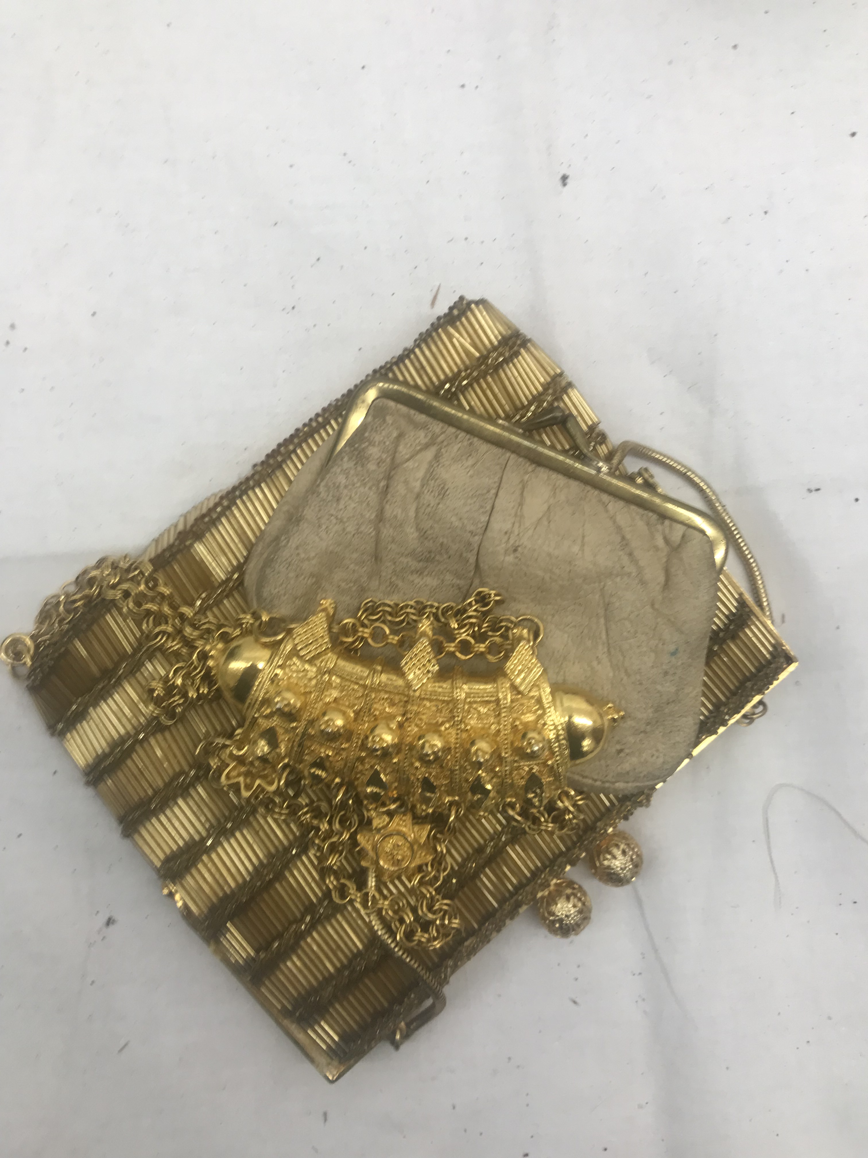 An Alexis Kirk vintage necklace and bag