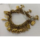 A 9ct gold charm bracelet