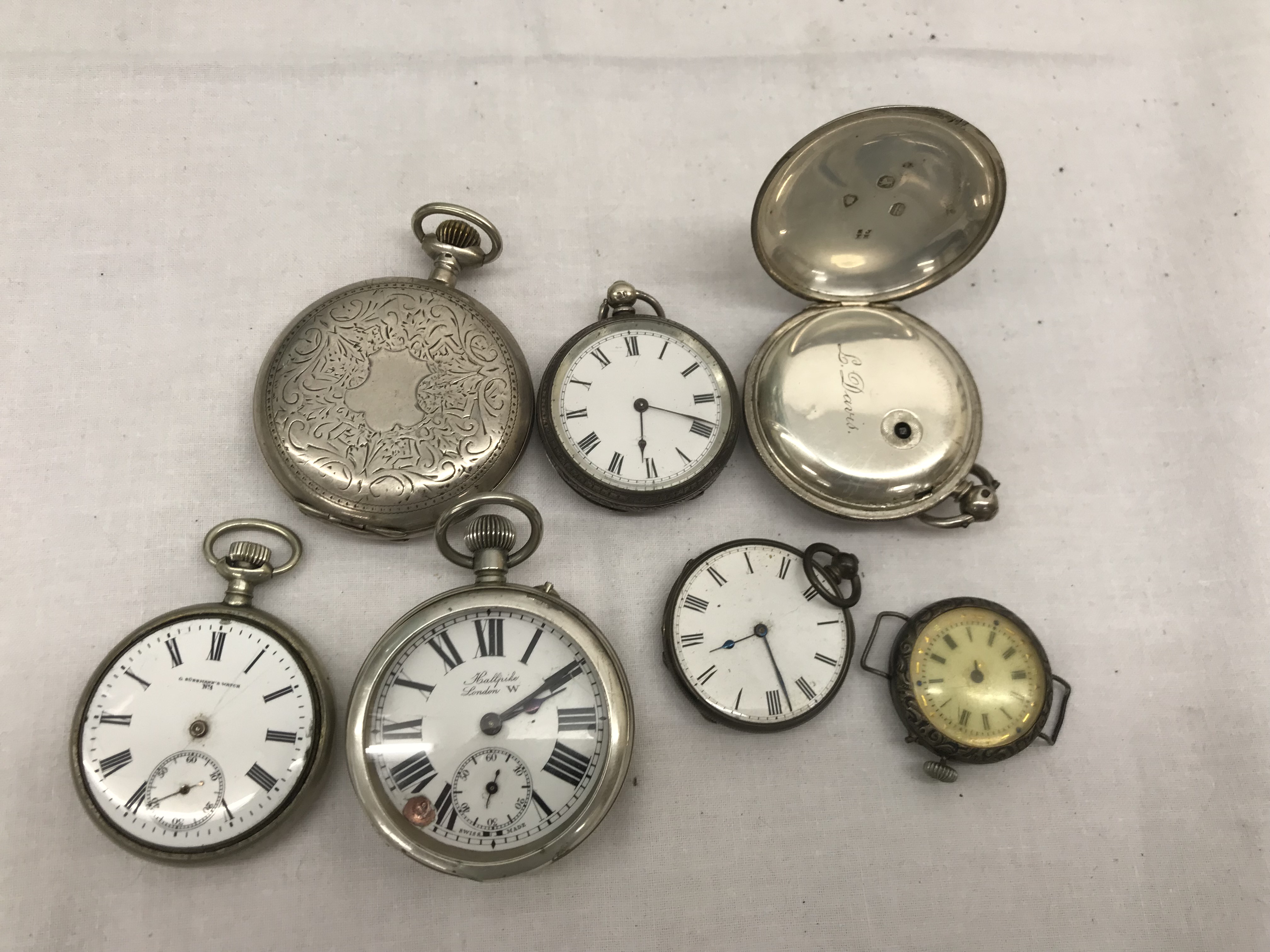 A quantity of silver and silver-plated pocket watches to inc Hunters
