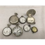 A quantity of silver and silver-plated pocket watches to inc Hunters