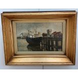 Dutch School (20th century): Rotterdam Scene, oil on board, signed,