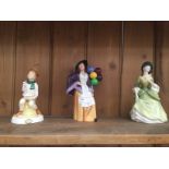 Three Royal Doulton figurines; Balloon Lady,