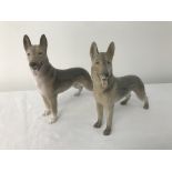 A pair of Royal Copenhagen figures of german shepherds