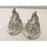 A pair of 19th century KPM miniature wall sconces