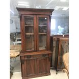 A 19th century mahogany glaze-fronted bookcase