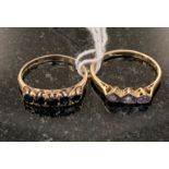 Two gold rings;