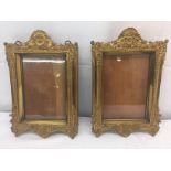 A Pair of Bronze Ormolu Picture Frames: A pair of good quality ormolu frames with casted shell and