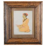 Indo-Persian School (19th century): Study of a seated gentleman, gouache,