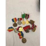 10 mixed Congo medals and ribbons