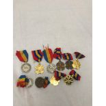 10 mixed Congo medals and ribbons