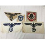 Five WWII German sports badges