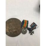 A WWI death plaque and BWM to 3292 Pte H Marks,