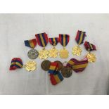 10 mixed Congo medals and ribbons