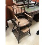A vintage metamorphic child's chair;