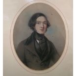 A 19th century pastel study of a gentleman, inscribed verso, 'believed to be Frank Jackson Moore',