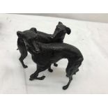 Pair of bronze greyhounds