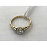 An 18ct diamond solitaire, approx 0.40ct: 0.