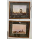 A pair of watercolours of Kentish scenes by Geoffrey Hall, each signed,