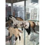 Three Beswick horses